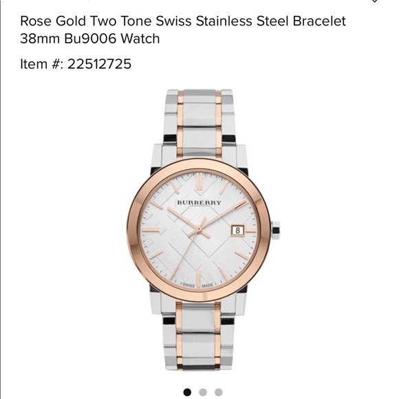 Rose Gold Two tone Burberry Watch - Picture 6 of 7
